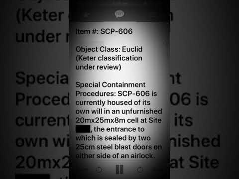 Scp 606 "The Teacher"