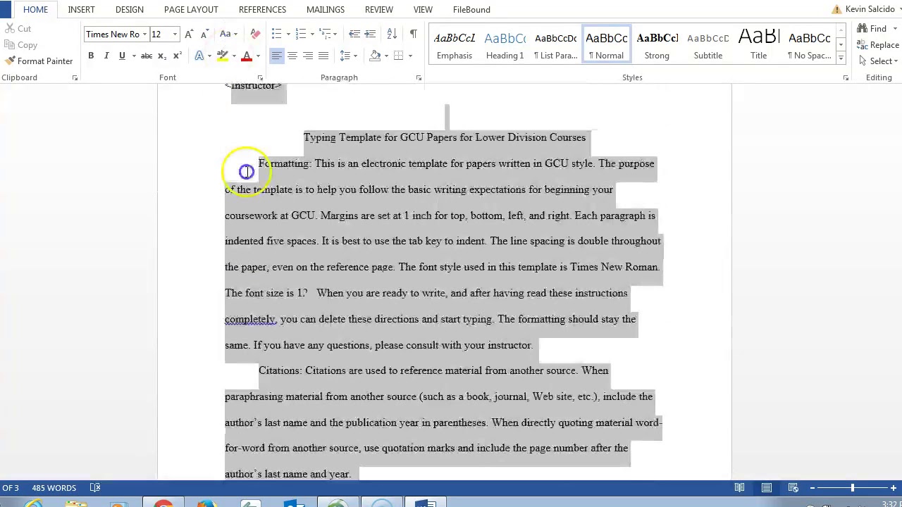 UNV 103  Journal Entry