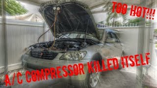 2002 Lexus IS300 A/C service, flush, and compressor swap. Part 1