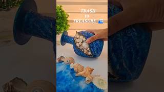 Trash to Treasure 🌊 Bottle Transformation #shorts #bottleart #trending #arttherapy #bottlecraft #diy