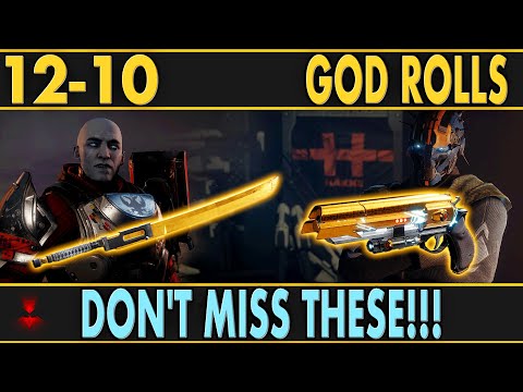 Pve & PvP God Rolls from Zavala & Banshee: Dec 10th, 2025