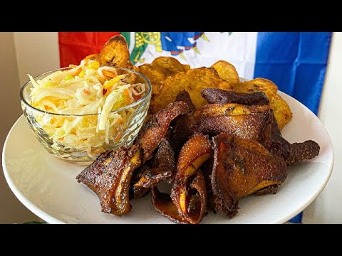 Fried Pork and Plantains Recipe | Fried Pork Ears Recipe |