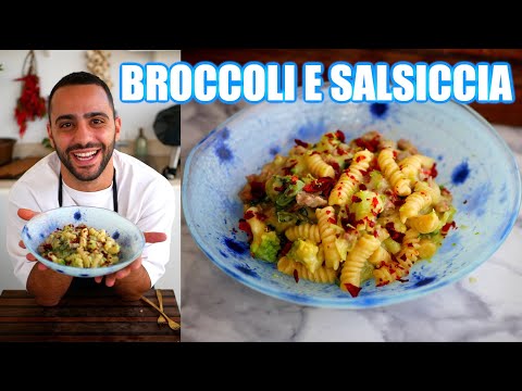 Pasta BROCCOLI🥦 e SALSICCIA🥩 croccante con PEPERONE CRUSCO