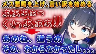 メスすぎる悲鳴を上げ、恥ずかしくなり、うじうじと言い訳を始めるクロニーさん【切り抜き/ホロライブ/クロニー】
