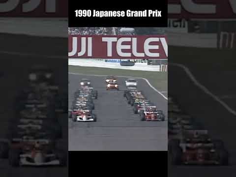 Ayrton Senna and Alain Prost collide at Suzuka
