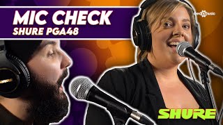 Video thumbnail for MIC CHECK Shure PGA48 Cardioid Dynamic Vocal Microphone with XLR Cable | Gear4music Synths & Tech by Gear4music Synths & Tech
