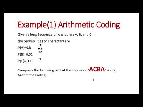 Multimedia - Arithmetic Coding Example (Arabic) شرح