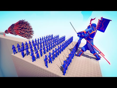 100x SAMURAI + GIANT EMPEROR vs EVERY GOD - Totally Accurate Battle Simulator TABS