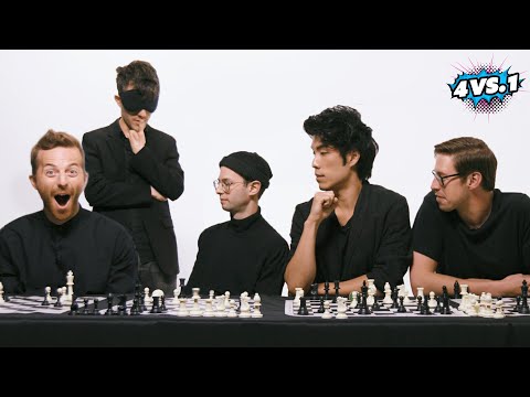 Can 4 Guys Beat A Blindfolded Chess Master? • The Try Guys: 4 Vs. 1