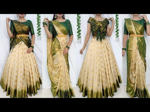 Beautiful Draping Style to look elegant/Festival Saree Draping Styles/Saree styles/@Saundaryaa