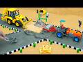 DIY Mini Tractor JCB Making A Concrete Road Cement Mixer Roller Science Project