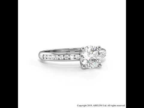 WHITE GOLD SIDE STONE DIAMOND ENGAGEMENT RINGS