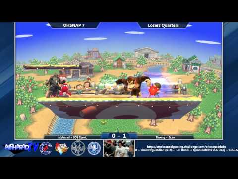 OHSNAP 7 SSB4 Doubles Losers Quarters: Alpharad & SCG|Zeroic Vs. Throng & Exxo