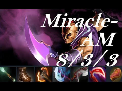 Miracle- Anti-Mage, Handsken Tiny vs Queen of Pain, Faceless Void - good teamates - dota2