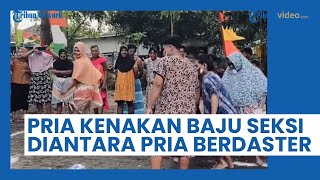 Kocaknya Momen Agustusan, Pria Kenakan Baju Seksi Diantara Pria Berdaster saat Main Bola
