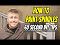 Staircase Painting Made EASY! | 60 Second DIY Tips | How to Paint Spindles, Handrails & Newel Posts