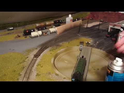 Ballasting track around engine Shed - Part 2