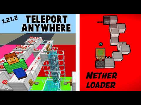 17 ways to use Ender Pearl Chunk Loaders… Wireless Redstone Teleporter, Nether Pearl Stasis chamber