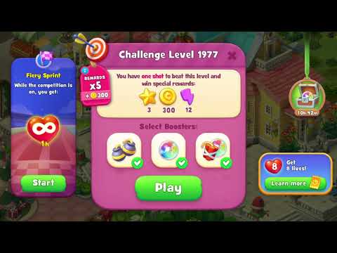 🎯 Gardenscapes 1977 Challenge Level - 17 moves + 💥💥🧨💣
