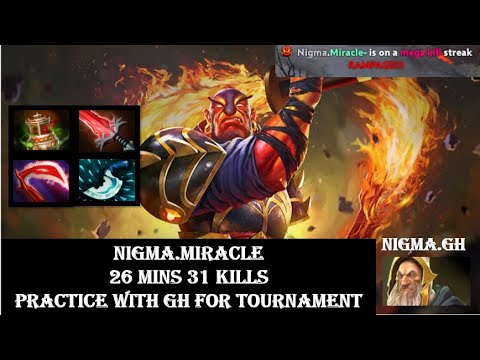 Nigma.Miracle [Ember Spirit] Mad Carry 31 Kills With GH [KOL] Support | 7.25 Dota 2
