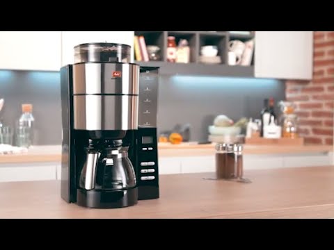 Melitta AromaFresh Grind and Brew, 1021-01, Filter Coffee Machine, Glass Coffee Jug Included