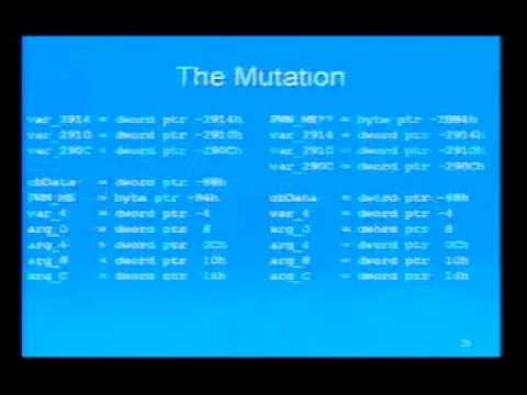 DEF CON 14 - Chris Eagle: Ripples in the Gene Pool - Creating Genetic: Mutations