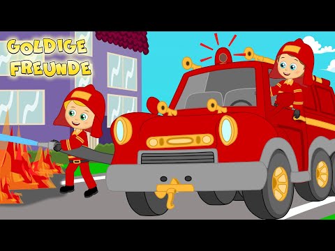 👩🏻‍🚒🚒 Das Feuerwehrauto 🚒👩🏻‍🚒 (NEU) | Kinderlieder Zum Mitsingen | Goldige Freunde