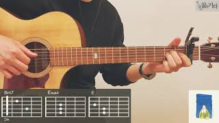 [꿈의기타] 잔나비 - 가을밤에 든 생각 Guitar Cover 기타 커버 TAB Chords 타브 코드 기타 악보