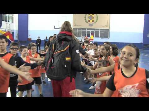 Vista de la selección española de baloncesto femenino a Pintobasket