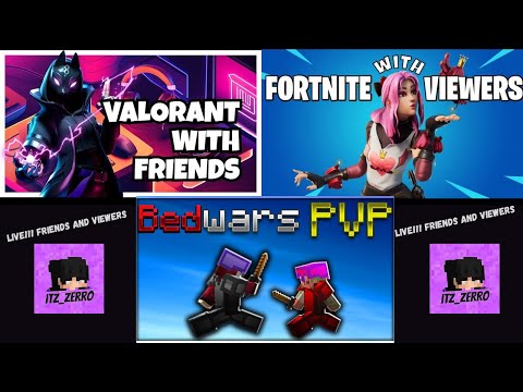 EPIC Valorant, Minecraft, Fortnite & Roblox with Subs and Friends