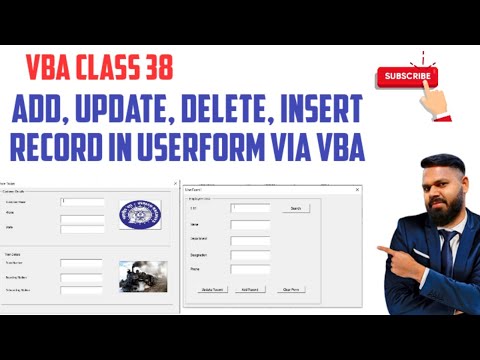 How to Add,Update,Delete,Insert, Clear Record in a Userform via VBA