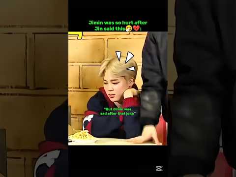 Jimin was so hurt💔 Jin's joke went far🤧 #bts #jimin #jin #viral #shorts