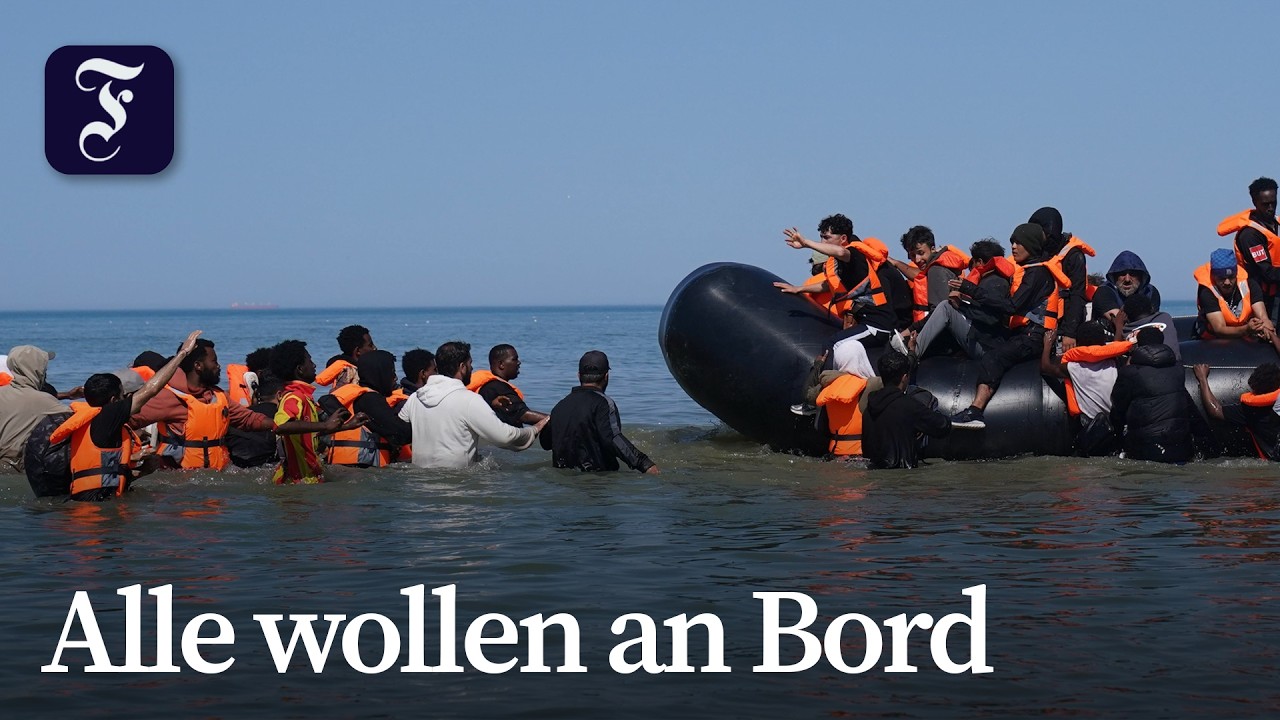 Dramatische Szenen an der nordfranzösischen Küste
