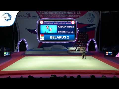 Hanna KASYAN & Konstantin EVSTAFEEV (BLR) - 2019 Acro European silver medallists, balance