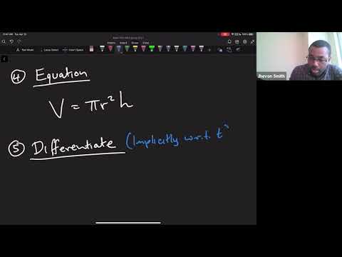 Math 1203-R04 Lecture 26 - Related Rates Examples