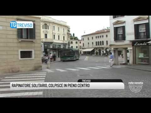 TG TREVISO (30/06/2017) - RAPINATORE SOLITARIO ASSALTA LA CARIGE NEL CUORE DELLA CITTA'