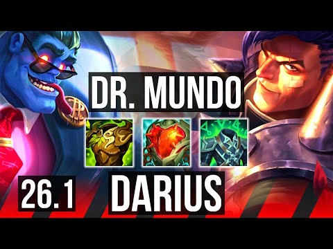 DR. MUNDO vs DARIUS (TOP) | Good KDA: 8/1/4 | EUW Challenger | 26.1