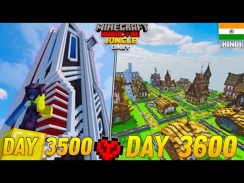 I Survived 3600 Days in Jungle Only World in Minecraft Hardcore(hindi)