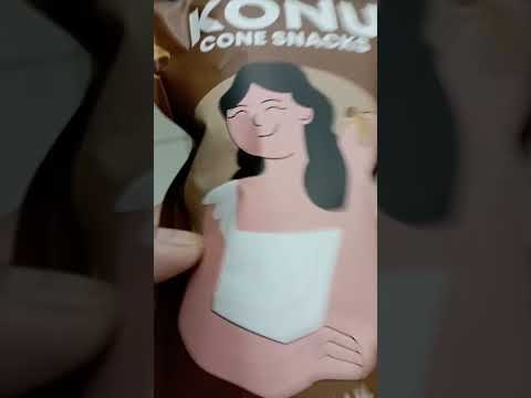 KONU CONE SNACKS #asmr #dark chocolate flavor #satisfyingtaste #delicious #trending #viral #shorts