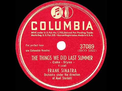 1946 HITS ARCHIVE: The Things We Did Last Summer - Frank Sinatra