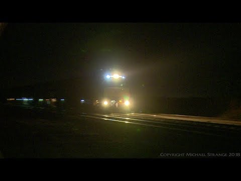 Aurizon MP1 Freight Train At Night (13/11/2017) - PoathTV Australian Trains & Railways