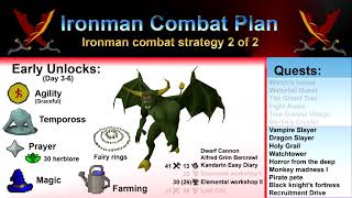 Ironman Combat strategy guide Pt2: (Quests, Safespots, Fairy rings, graceful, Prayer & Magic, OSRS)