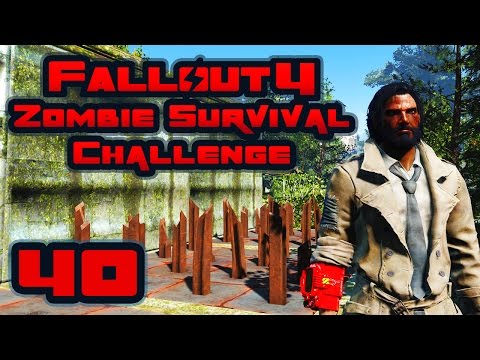 Let's Play Fallout 4: Zombie Survival Challenge - Part 40 - Rebuilding The Greenhouse!