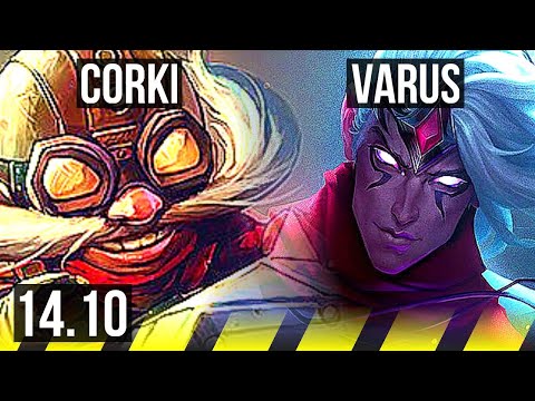 CORKI & Nautilus vs VARUS & Zilean (ADC) | Legendary, 19/4/5, Rank 12 Corki | BR Challenger | 14.10