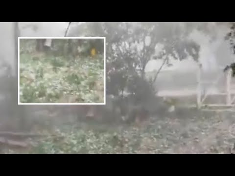 Fuerte granizada en varias localidades de San Pedro