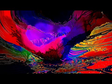 Colorful Nebula Art Screensaver for TV - Background Video With Soothing Music (Copyright Free)
