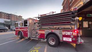 **BRAND NEW** FDNY Engine 307 and Ladder 154 responding from quarters in Jackson heights