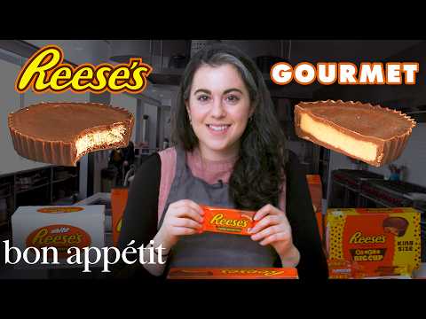 Pastry Chef Attempts to Make Gourmet Reese's Peanut Butter Cups | Gourmet Makes | Bon Appétit