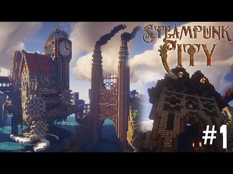Minecraft Steampunk City - Let's Build It! #1 [Warehouses]