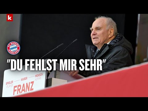 Emotionaler Hoeneß bei Gedenkfeier für Beckenbauer den Tränen nahe: "Du fehlst mir sehr"